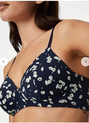 Бюстгальтер без косточек формованая чашка хлопок marks spencer