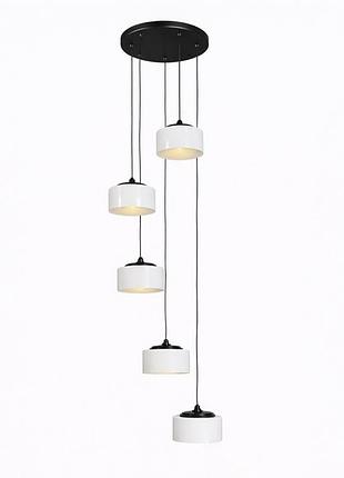Люстра підвісна dusha ms241-d5 x gx53 чорний/молочний light set