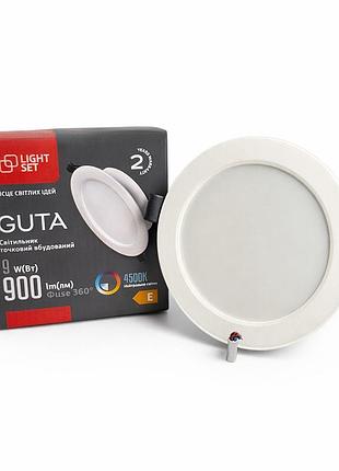 Світильник точковий врізний guta led 09r 9w 4500k d119мм light set білий