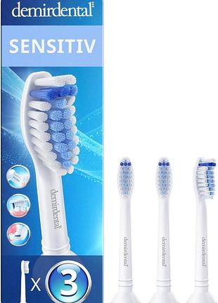Сменные щетки demirdental sensitive для philips sonicare сменные щетки, мягкие сменные щетки для бережной