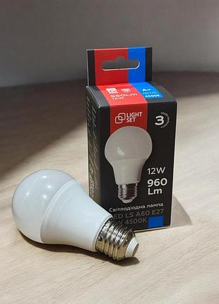 Светодиодная лампа led light set ls a60 e27 12w 4500k