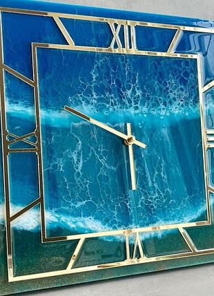 Часы настенные квадратные из эпоксидной смолы epoxy m179 85x85 см
