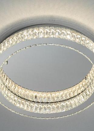 Потолочная хрустальная led люстра diasha 70вт хром