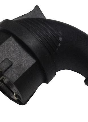 Вилка каучук угловая с заземлением ip44 16a черная arctic lumano