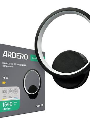 Накладной светильник бра ardero al6521-1ard force r 14w черный