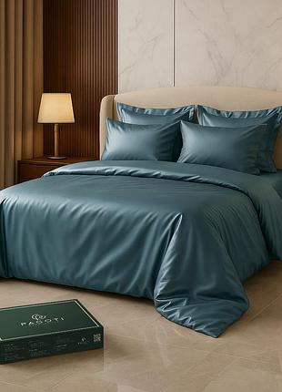 Комплект постільної білизни ліоцелл pagoti aura морська хвиля (king size / 2×50×70 см)