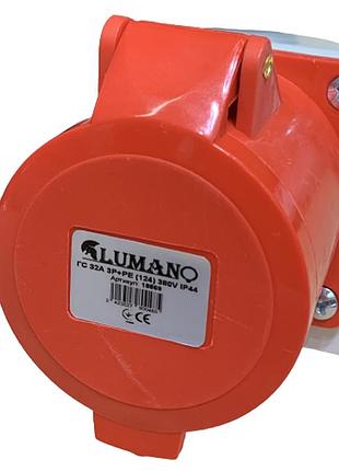 Гніздо стаціонарне гс 32a 3p+pe (124) 380v ip44 (18869) tm lumano