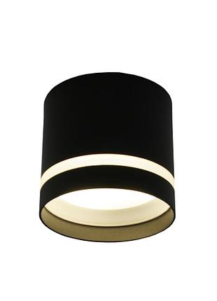 Светильник точечный накладной luminaria gusta gx53 82x70 black 220v ip20