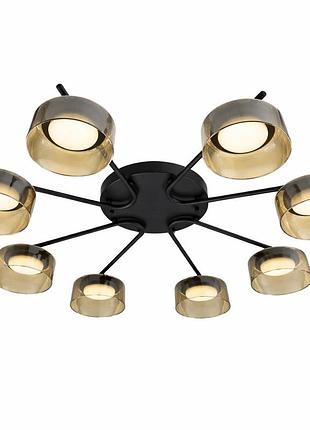 Люстра потолочная dusha ms228 - 8 x gx53 черный/янтарь light set
