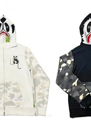 Кофта bape в черном и белом колясках 2