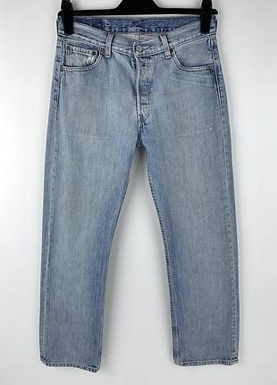 Чоловічі джинси прямого крою на ґудзиках болтах, з кишенями levis 501 розмір 30/30