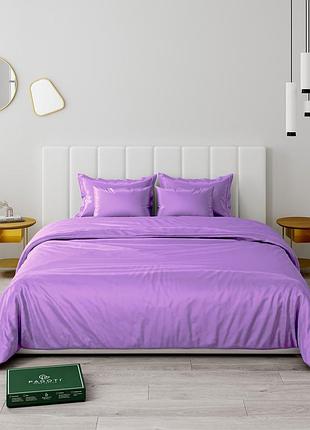 Комплект постельного белья сатин-люкс pagoti minimal лавандовый (king size / 4×70×70 см)