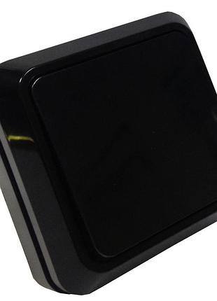 Выключатель одноклавишный накладной керамический 10а black rodina (18087) тм lumano