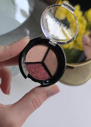 Нові тіні тріо model co metallic eyeshadow trio mykonos 3 сяючі відтінки