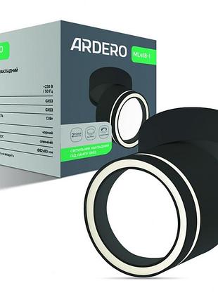 Накладной поворотный светильник ardero ml418-1 gx53 черный