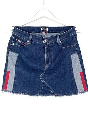 Джинсова міні спідниця tommy hilfiger (бавовна, еластан)