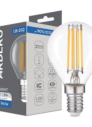 Світлодіодна led-лампа ardero lb-202 7.6w e14 4000k