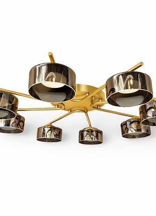 Люстра потолочная dusha ms228 - 8 x gx53 золото/дымчатый light set