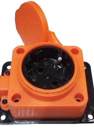 Колодка каучук ip44 с/з и крышкой waterproof 16a arctic lumano