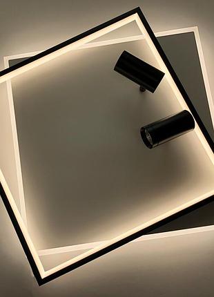 Люстра светодиодная с пультом luminaria geometria downlight 100w 2s white/black
