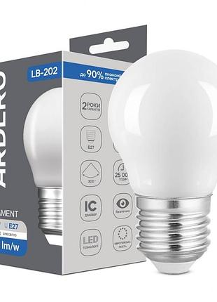 Светодиодная led лампа ardero lb-202 7.6w e27 4000k матовая