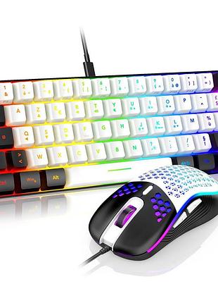 Б.у. ігрова клавіатура redthunder k62 rgb (60%, дротова) — як нова