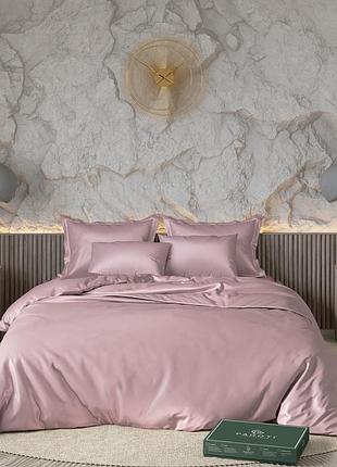 Комплект постельного белья сатин-люкс pagoti minimal пыльная роза (king size / 4×50×70 см)