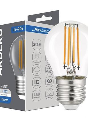 Светодиодная led лампа ardero lb-202 7.6w e27 4000k