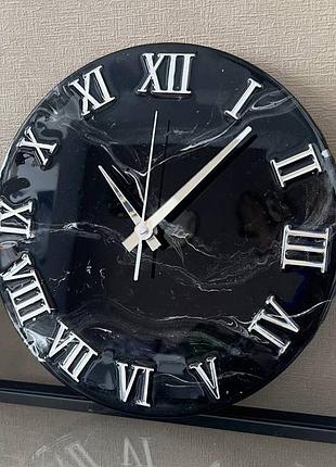 Годинник настінний круглий з епоксидної смоли epoxy m215 100x100 см