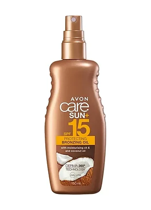 Avon care sun+ bronze масло-спрей для усиления загара spf15 150 м