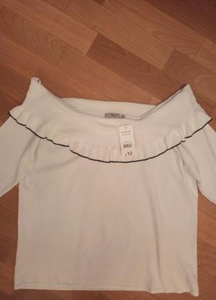 Нарядная блузка с открытыми плечами, размер 224 фото