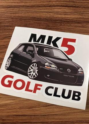 Маленька 10 см суцільна наклейки автомобіль кузов скло гольф 5 golf 5 volkswagen стикер