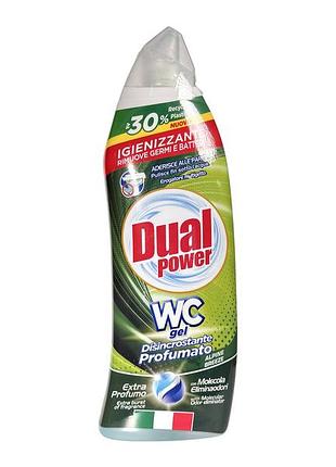 Гель для мытья унитаза dual power против известкового налета e wc gel disincrostante, 700 мл