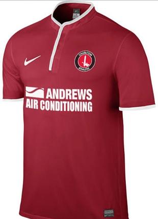 Червона футболка чоловіча charlton athletic fc nike джерсі футбольна