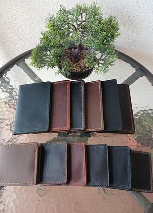 Шкіряний набір handmade: портмоне та гаманець | натуральна шкіра