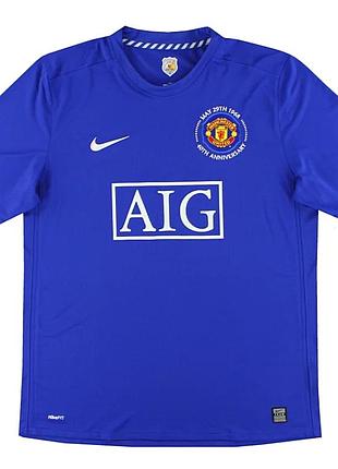 Футболка manchester united fc nike детская подростковая синяя джерси футбольная