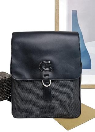 Оригинальный рюкзак искусственная кожа черный арт.s5009 black karlos marconi (китай)