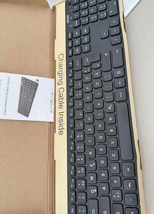 Беспроводная клавиатура arteck hw305-3 с немецкой раскладкой qwertz, тонкий дизайн