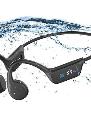 Беспроводные наушники x7 bone conduction | водонепроницаемые для плавания | mp3 + bluetooth