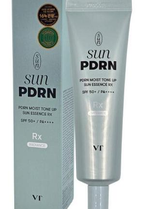 Солнцезащитная эссенция с эффектом тона vt cosmetics pdrn moist tone up sun essence rx spf50+ pa++++, 50 мл