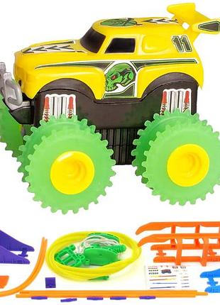 Радиоуправляемая машинка trix trux с треком, желтый цвет, на батарейках