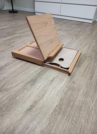 Настольный мольберт-кейс viswin (ex-xhc-1an-v) из бука - с ящиком и палитрой