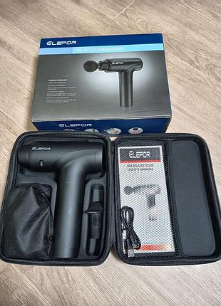 Ручний ударний масажер (масажний пістолет) elefor muscle massager — 20 швидкостей