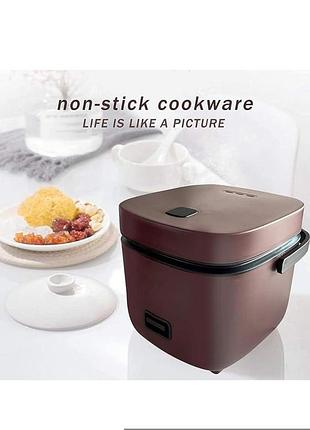 Рисоварка anjielo smart jws-6661b, 1,2 л с антипригарным покрытием коричневый