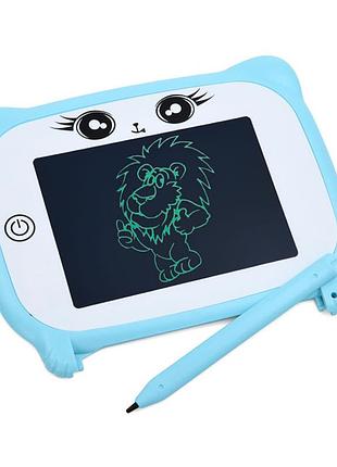 Детский развивающий lcd планшет для рисования ks666-1(blue) 4,4 дюйма, на батарейке