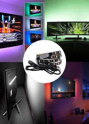 Rgb 3 метра led usb светодиодная подсветка телевизора tv