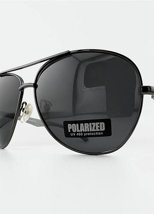 Сонцезахисні окуляри краплі авіатори polarized p301 c.3 з поляризацією чорні