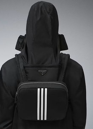 Рюкзак сумка унісекс - adidas for prada re-nylon black 2vz094 - оригінал
