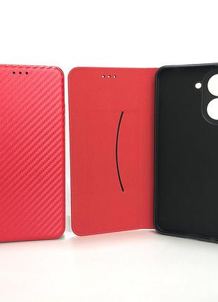 Чохол книжка для телефону xiaomi redmi a5(4g) 173mm fiber на магніті з функцією підставки та кишенею для карток red 4you