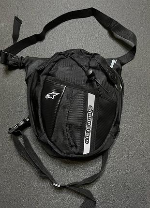 Сумка для мотоциклиста alpinestars. сумка на бедро для мотоциклиста. мото сумка на ногу